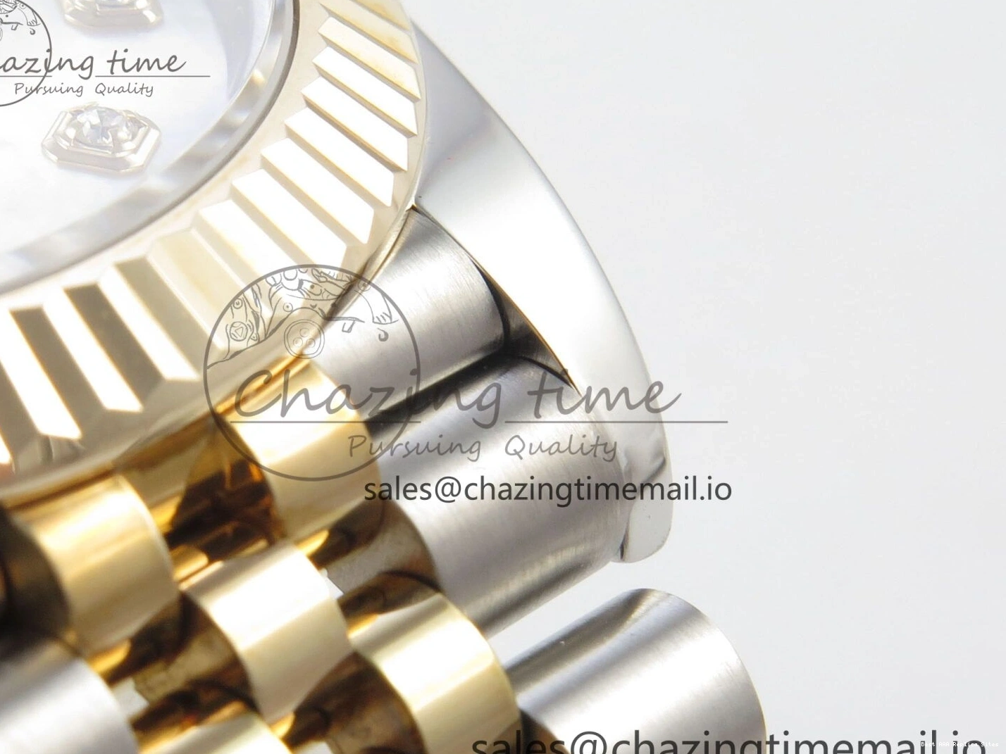 AAA Replica Watches on SS YG Dial DateJust SA Bracelet MOP 1:1 Jubilee Best White Diamond YG 299 Edition 3EF 41mm Chic SS 126333 0106